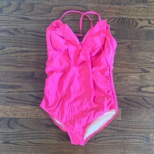 Vibrant Pink One-Piece Maternity Swimsuit